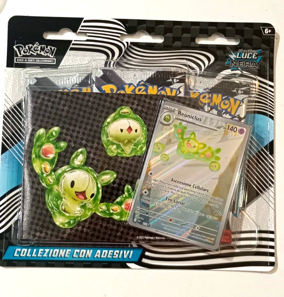 POKEMON COLLEZIONE CON ADESIVI LUCE NERA