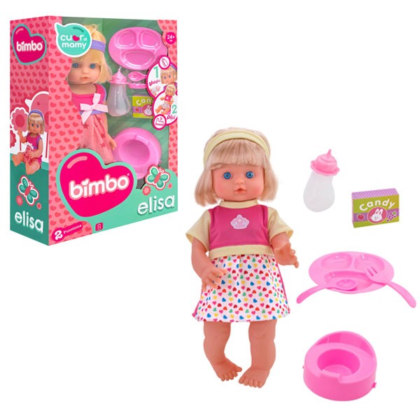 BAMBOLA BEVE E BAGNA 40 CM CON ACCESSORI VENDITA UNITARIA COLORE CASUALE