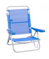 SEDIA 4 POSIZIONI ALLUMINIO - AZZURRA