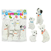 GOMMOSI CANI DALMATA 6 PEZZI