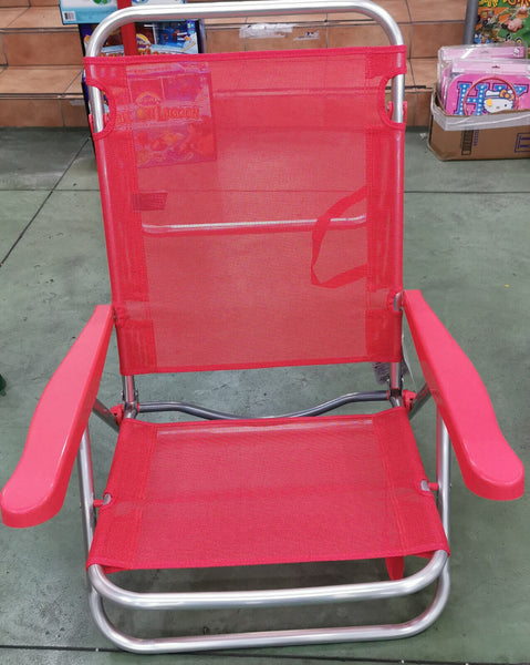SEDIA 4 POSIZIONI IN ALLUMINIO 61*47*80 CM - ROSSA