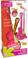 CHITARRA ROCK CON MICROFONO ROSA