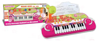 TASTIERA ELETTRONICA 24 TASTI CON MICROFONO ROSA
