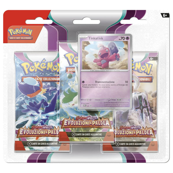 POKEMON- EVOLUZIONI A PALDEA 3 PACK BLISTER TINKATINK