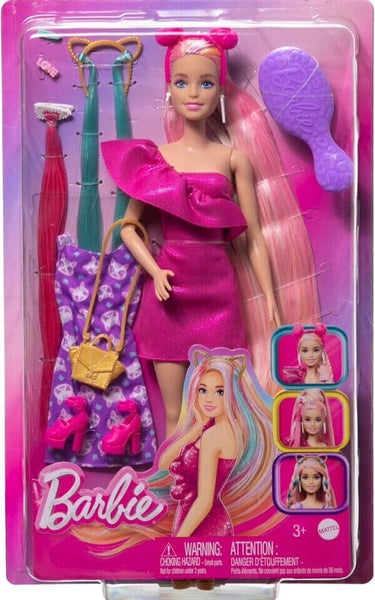 BARBIE HAIR PLAY ABITO ROSA 