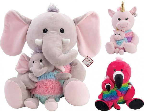 PELUX ANIMALI MAMMA CM 37 CON BABY 3 ASSORTIMENTI VENDITA UNITARIA MODELLO CASUALE