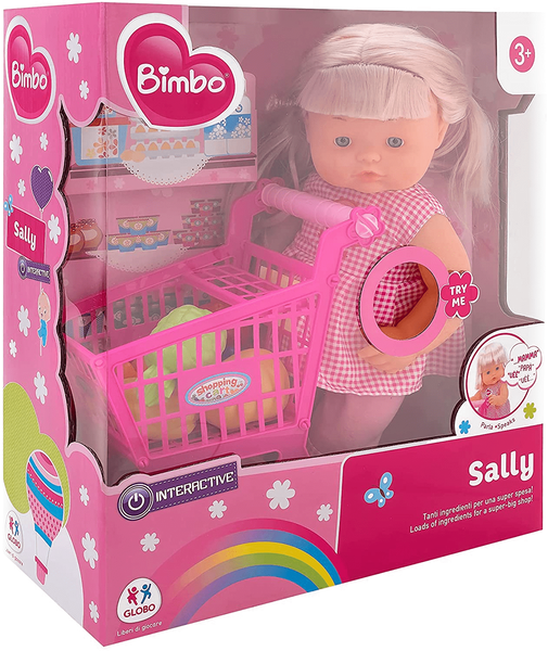 BAMBOLA CM 38 CON CARROZZINA E ACCESSORI