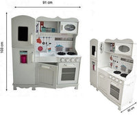 CUCINA GRANDE IN LEGNO CON ACCESSORI