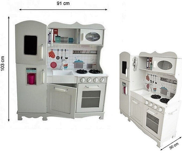 CUCINA GRANDE IN LEGNO CON ACCESSORI