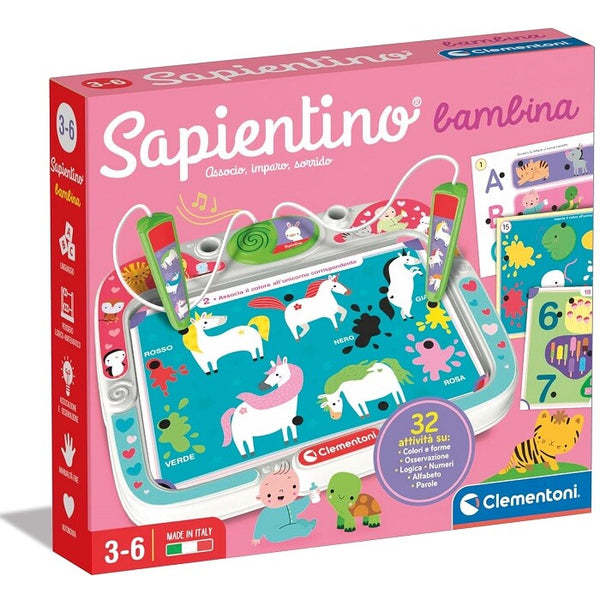 SAPIENTINO BAMBINA CON SCHEDE EDUCATIVE E PENNA INTERATTIVA