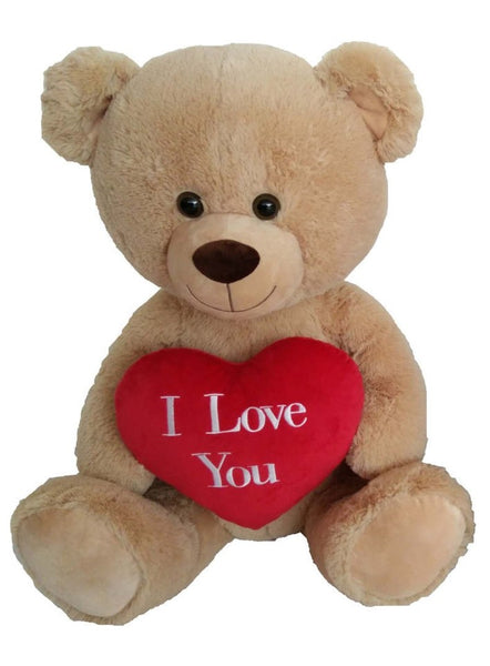 ORSO SEDUTO BEIGE CON CUORE 