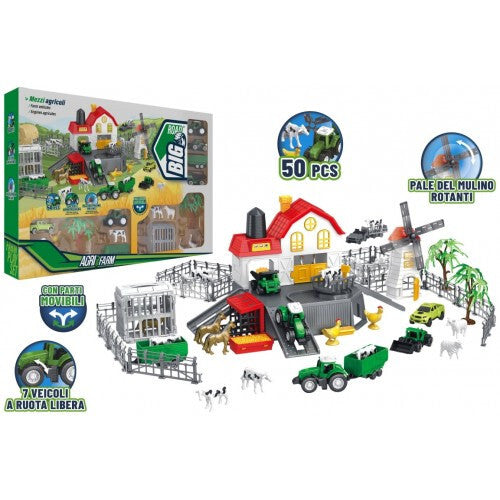 PLAYSET FATTORIA CON ANIMALI E E MEZZI R.LIBERA 50 PZ