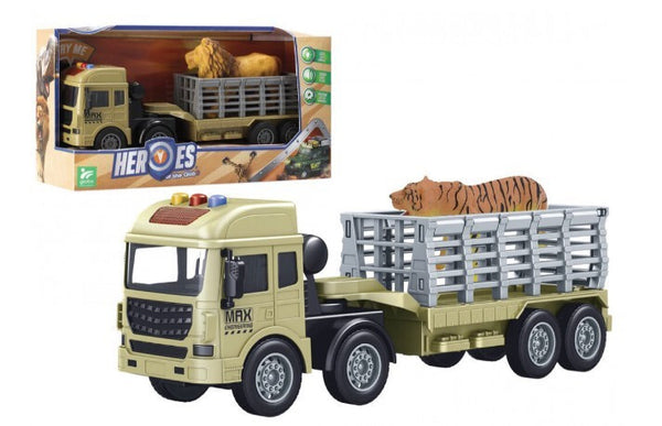 CAMION FRIZIONE CON LUCI E SUO CON ANIMALI