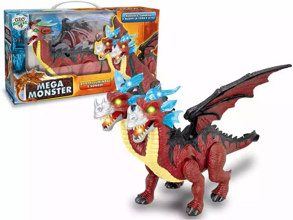 MEGA DRAGO A DUE TESTE CAMMINA VERAMNENTE
